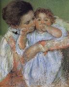 Mary Cassatt Mother and son oil on canvas